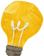 Sticker de uma lâmpada amarela