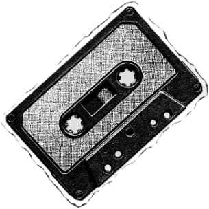 Sticker de uma fita cassete