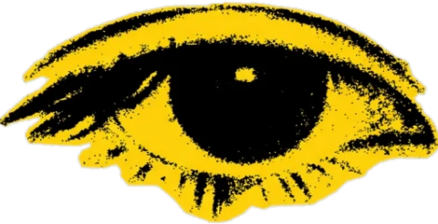 Sticker de um olho amarelo
