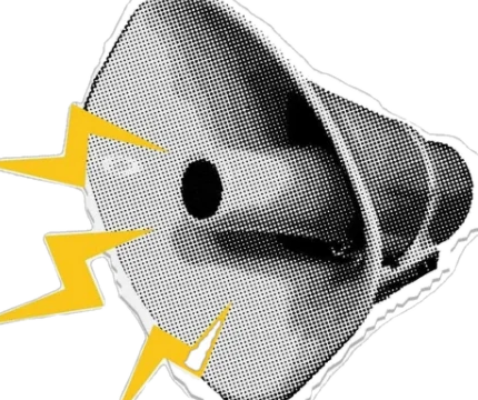 Sticker de um alto-falante com raios